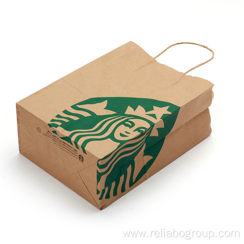 Customized fashion shopping brown kraft paper bags